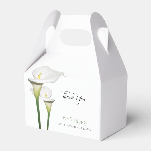 Elegant White Calla Lilies Wedding Geschenkschachtel (Vorderseite)