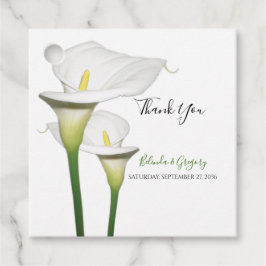Elegant White Calla Lilies Wedding Gift Geschenkanhänger