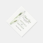 Elegant White Calla Lily Blume Blumenbeweis Vielen Serviette (Ecke)