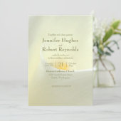 Elegant White Calla Lily Einladung Hochzeit (Stehend Vorderseite)