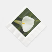 Elegant White Calla Lily Floral Serviette (Ecke)