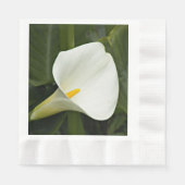 Elegant White Calla Lily Floral Serviette (Vorderseite)
