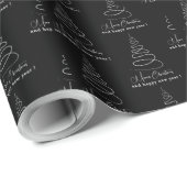 Elegant White Christmas Tree Christmas Geschenkpapier (Rolleneckpunkt)