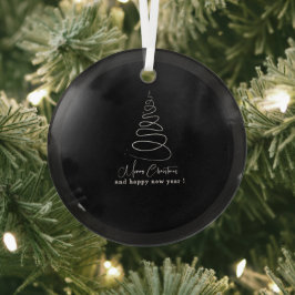 Elegant White Christmas Tree Ornament Aus Glas
