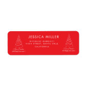 Elegant White Christmas Tree Red Christmas Address (Vorne)