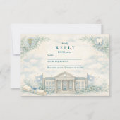 Elegant White Coat Dentist Graduation Party RSVP Karte (Vorderseite)