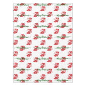 Elegant White Custom Christmas Holly Tischdecke (Vorderseite)