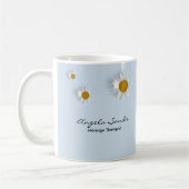 Elegant white daisies blue kaffeetasse (Links)