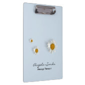 Elegant white daisies blue klemmbrett (Rechts)