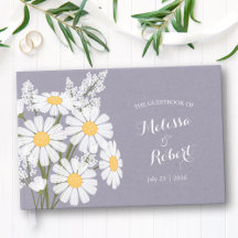 Elegant White Daisies Wedding Lavender