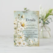 Elegant White Daisy Begleitkarte (Stehend Vorderseite)