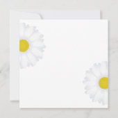 Elegant White Daisy Square Einladungen für Hochzei (Rückseite)