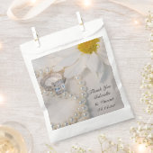 Elegant White Daisy Wedding Vielen Dank Geschenktütchen (Ausgeschnitten)