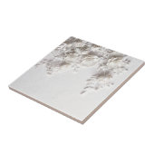 Elegant White Faux Relief Roses Fliese (Seite)