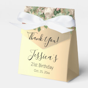 Elegant White Floral 21. Geburtstag Gefallen Box Geschenkschachtel