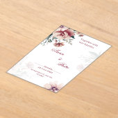 Elegant White Floral Acrylic Wedding Invitation Acryleinladungen (Ablage )
