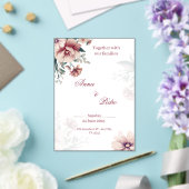 Elegant White Floral Acrylic Wedding Invitation Acryleinladungen (In Situ (Hochzeit))