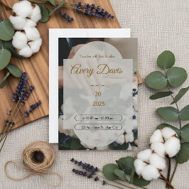 Elegant White Floral Boho Wedding Invitation  Einladung