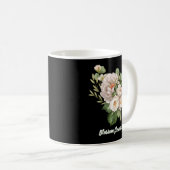 Elegant white floral bouquet with green leaves kaffeetasse (VorderseiteRechts)