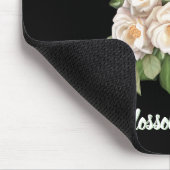 Elegant white floral bouquet with green leaves mousepad (Ecke)