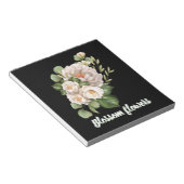 Elegant white floral bouquet with green leaves notizblock (angewinkelt)