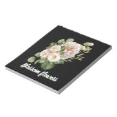 Elegant white floral bouquet with green leaves notizblock (Rotiert)