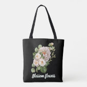 Elegant white floral bouquet with green leaves tasche (Rückseite)