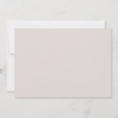 Elegant White Floral Coordinated | Blush Mauve Save The Date (Rückseite)