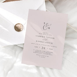 Elegant White Floral Coordinated | Blush Wedding Einladung