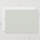 Elegant White Floral Coordinated | Sage Green Save The Date (Rückseite)