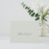 Elegant White Floral Coordinated | Sage Minze Dankeskarte (Stehend Vorderseite)