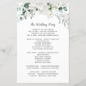 Elegant White Floral Dusty Blue Sage Green Wedding (Rückseite)