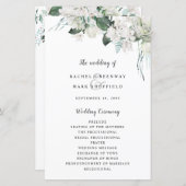 Elegant White Floral Dusty Blue Sage Green Wedding (Vorne/Hinten)