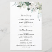 Elegant White Floral Dusty Blue Sage Green Wedding (Vorderseite)