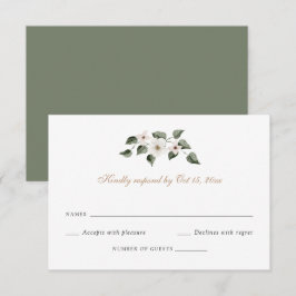Elegant White Floral Greenery Ivy Wedding RSVP Einladung