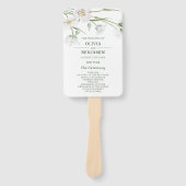 Elegant White Floral | Hochzeitsprogramm Fächer (Vorderseite)
