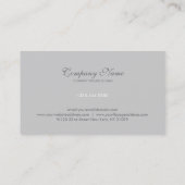 Elegant White Floral Lace Visitenkarte (Rückseite)