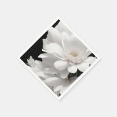 Elegant White Floral Paper Napkins Serviette (Ecke)