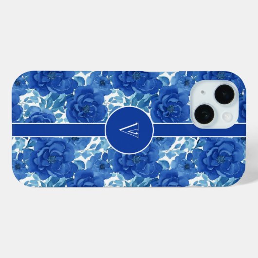 Elegant White Floral Personalisiert iPhone Case (Rückseite (Horizontal))