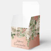 Elegant White Floral Quinceanera Gefallen Box Geschenkschachtel (Geöffnet)