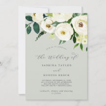 Elegant White Floral | Sage Mint die Hochzeit von