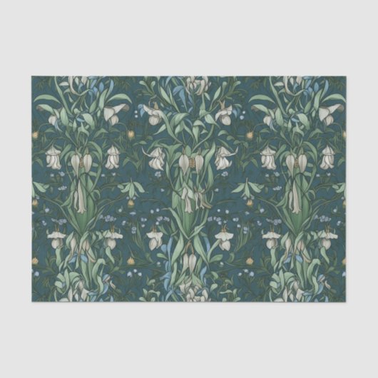 Elegant White Floral Seidenpapier (Vorderseite)