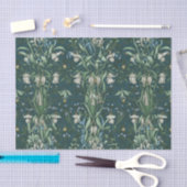 Elegant White Floral Seidenpapier (Handwerk)