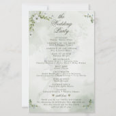 Elegant White Floral Wedding Ceremony Program Fan (Rückseite)