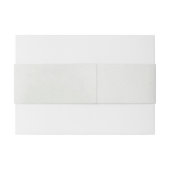 Elegant White Floral Wedding Invitation Belly Band (Rückseitenbeispiel)