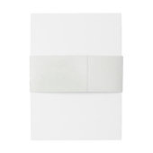 Elegant White Floral Wedding Monogram Einladungsbanderole (Rückseitenbeispiel)