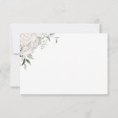 Elegant White Floral Wedding RSVP (Rückseite)