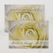Elegant White Floral Wedding RSVP Karte (Vorne/Hinten)