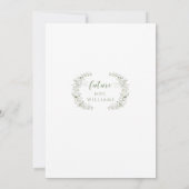 Elegant White Flower Lush Greenery Bridal Shower Einladung (Rückseite)