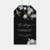 Elegant White Flowers Wedding Vielen Dank Geschenkanhänger (Rückseite)